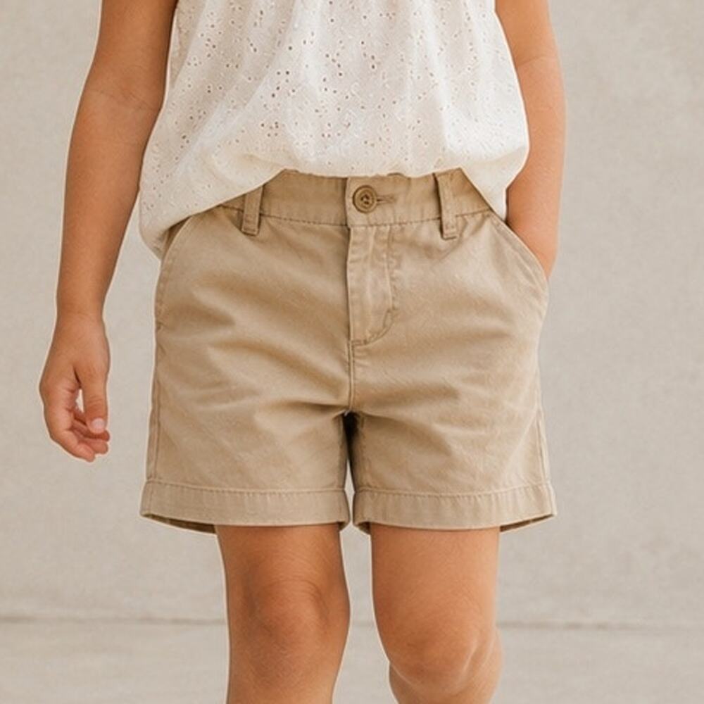NWT OshKosh B’Gosh Girls Khaki Uniform Shorts Size 10 Classic Prep Tan Academia